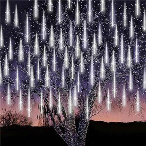 Christmas Lights Outdoor UL Certified Meteor Shower Lights 12 Inch 10 Tubes LED